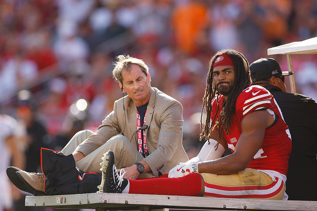 VIDEO: 49ers Lose Fred Warner For Season To Gruesome Leg Injury