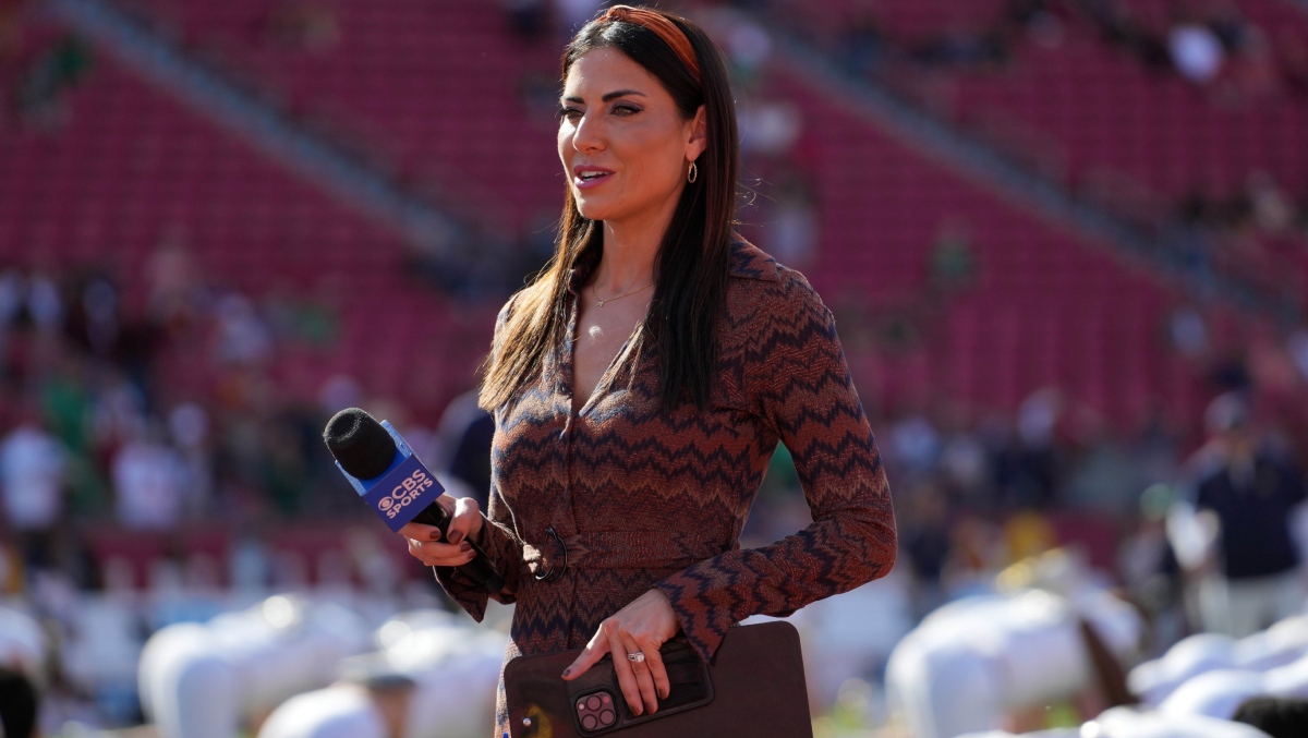 Jenny Dell Sheds Her CBS Sideline Uniform For Just A Towel | OutKick