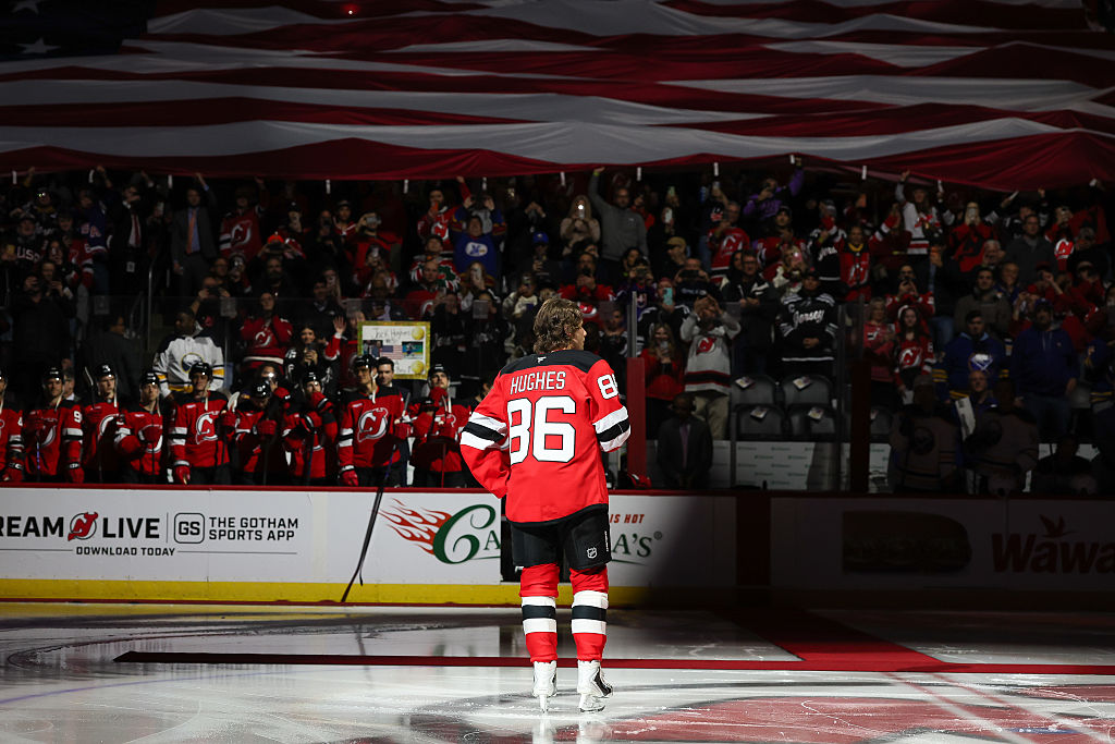 Devils Fans Welcome Jack Hughes Back To New Jersey With Pregame Celebration