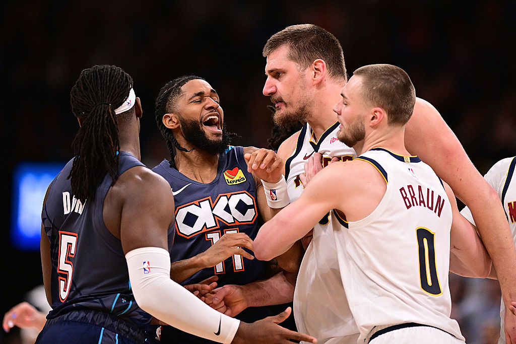 Nikola Jokić Gets Livid At The Thunder After Taking A Cheap Shot From Lu Dort