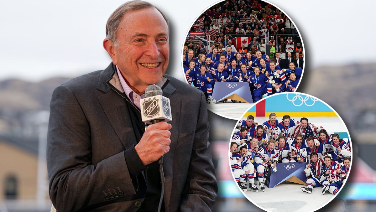 NHL Commissioner Gary Bettman Defends Team USA Hockey Men Over Post-Gold Medal Game Controversy