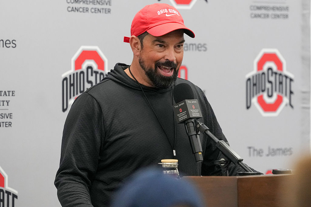Ryan Day Claims Ohio State Is A Place For Winners While Sitting In Front Of A Participation Trophy