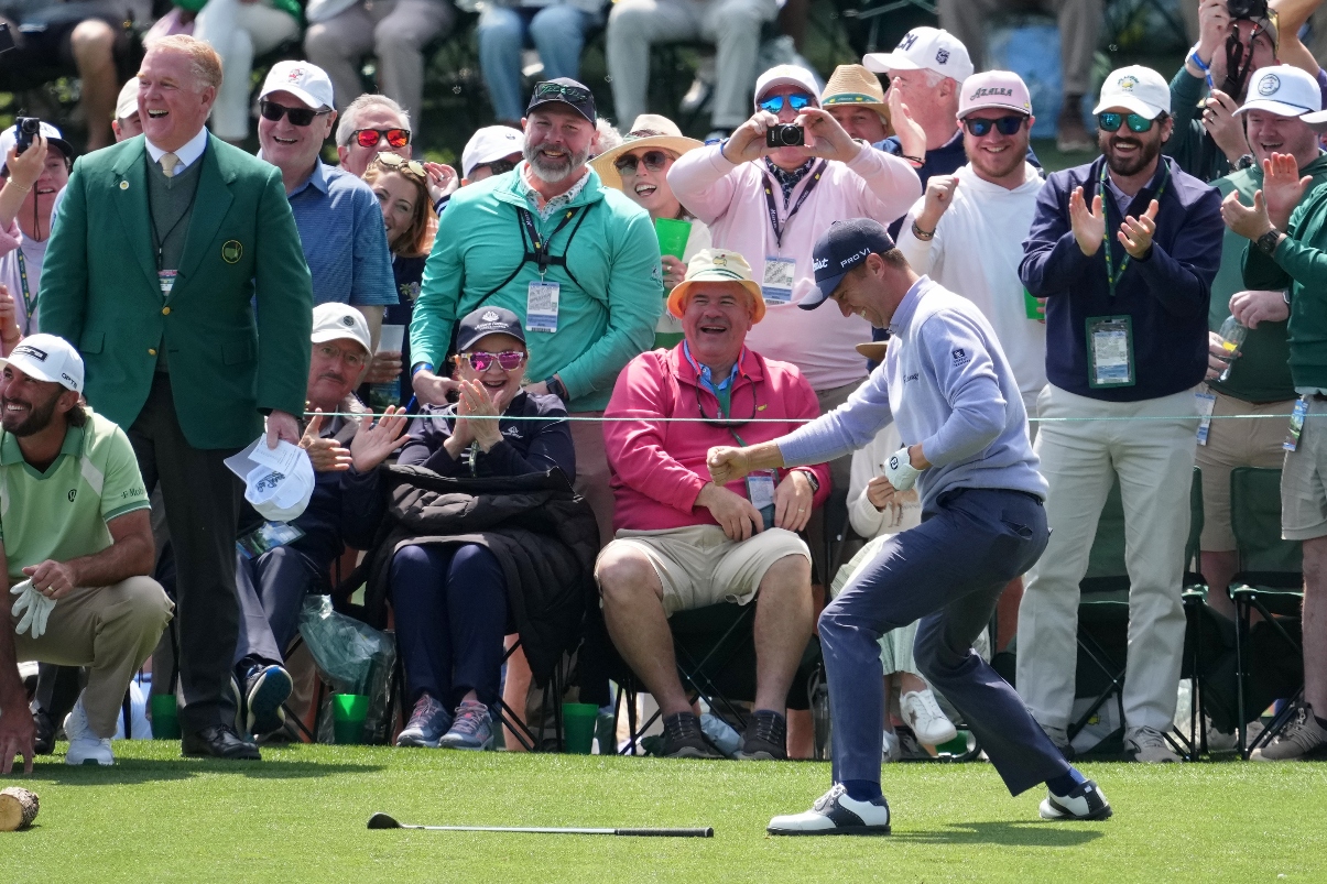 Justin Thomas Takes Money Off Spieth, Homa With Electric Masters Par 3 Ace